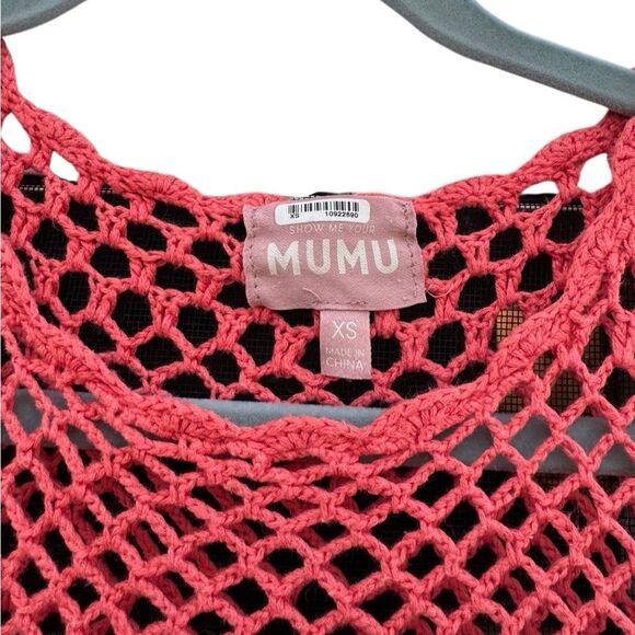 Show Me Your Mumu Women's Paula Dress in Multi Color Stripes Crochet Size XS - Picture 6 of 7